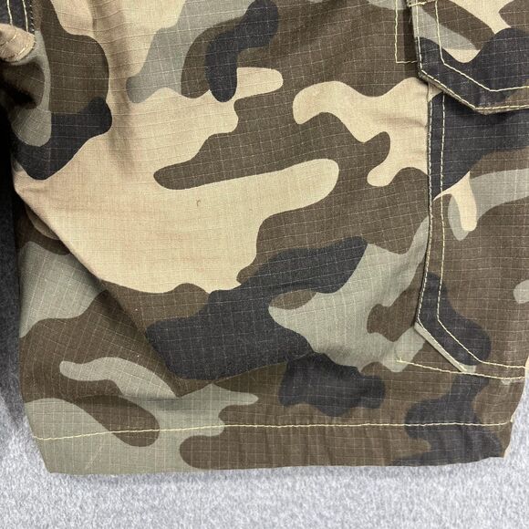 Stanley Cargo Shorts Mens 32 Camouflage Ripstop Multi Pocket Workwear Outdoor - Picture 16 of 16